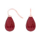 Rosév Silber Ohrring Quarz-Glas Facettiert Farbe28