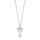 Rhod. Silber Halskette m. Herz und Blume