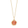 Silber Verg. Halskette Flower m/Sun Stone