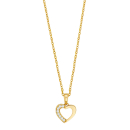 14kt. Anhänger herz  m. 0,04ct TW/SI