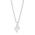 Rhodinierter Silber Halskette Herz mit Zirkonia
