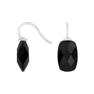 Rhod. S. Ohrring Quarz-Glas Facettiert Farbe95