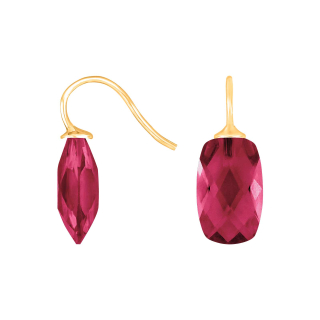 Verg. S. Ohrring Quarz-Glas Facettiert Farbe30