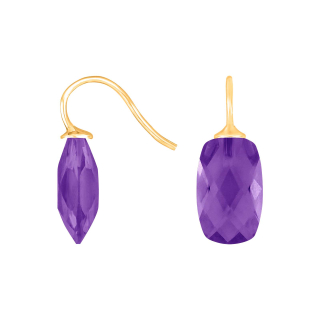 Verg. S. Ohrring Quarz-Glas Facettiert Farbe32