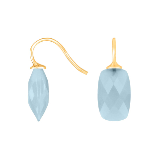 Verg. S. Ohrring Quarz-Glas Facettiert Farbe35