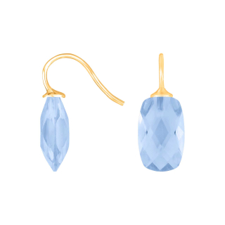Verg. S. Ohrring Quarz-Glas Facettiert Farbe36