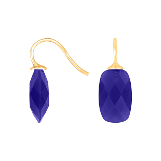 Verg. S. Ohrring Quarz-Glas Facettiert Farbe45