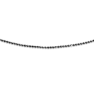 Kugelk. geschl."Black & White" ruth.. 50cm Silb.925