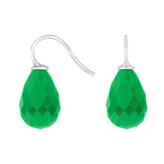 Rhod. S. Ohrring Quarz-Glas Facettiert Farbe65