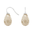 Rhod. S. Ohrring Quarz-Glas Facettiert Farbe66