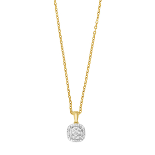 14kt. Goldanhänger m/dia. 0.23ct W/SI