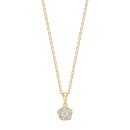 14kt. Goldanhänger Blume m/dia. 0.05ct W/SI