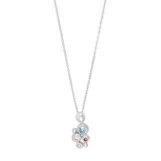 Rhod. Silberanhänger m/cz und Kette