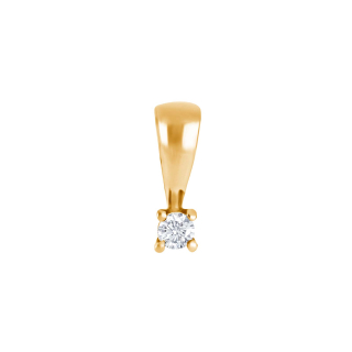 HEART 14kt. Goldanhänger m/dia. 0.05ct W/SI