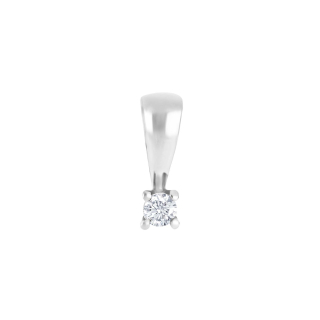 HEART 14kt. Weissgoldanhänger m/dia. 0.05ct W/SI