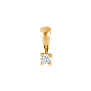 HEART 14kt. Gold Anhänger m/dia. 0.10ct W/SI