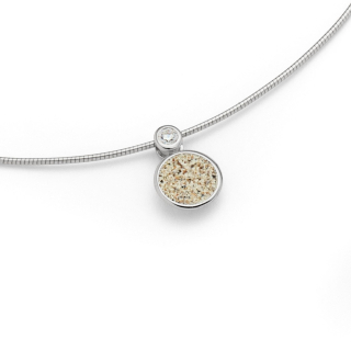 "Polarstern" Strands.Zirk. rhod. 42 cm Silb. 925