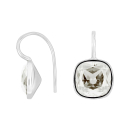 Rhod Silber Ohrring Quarz-Glas Facettiert Farbe01
