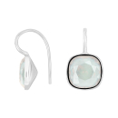 Rhod Silber Ohrring Quarz-Glas Facettiert Farbe04