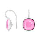 Rhod Silber Ohrring Quarz-Glas Facettiert Farbe11