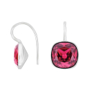 Rhod Silber Ohrring Quarz-Glas Facettiert Farbe14