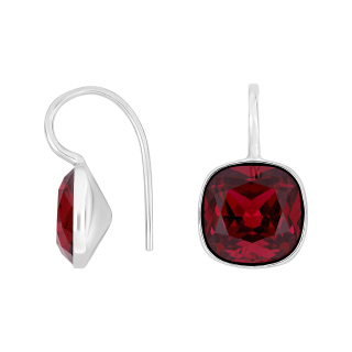 Rhod Silber Ohrring Quarz-Glas Facettiert Farbe15