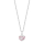 Rhod. Silber Halskette Herz m. rosa mix cz