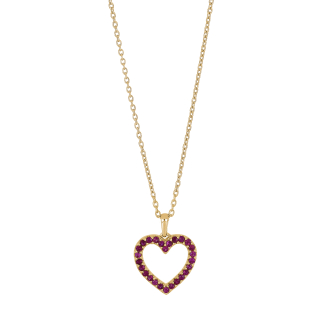 14kt. Goldhertz m/Rubin