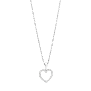 14kt. Weissgoldohrringe m/dia. 0.09ct W/SI