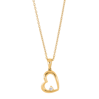 14kt. Goldhertz m/dia. 0.03ct W/SI