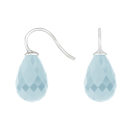 Rhod. S. Ohrring Quarz-Glas Facettiert Farbe35