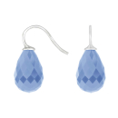 Rhod. S. Ohrring Quarz-Glas Facettiert Farbe39