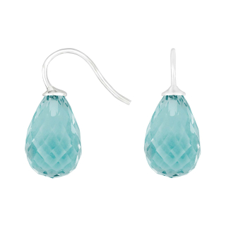 Rhod. S. Ohrring Quarz-Glas Facettiert Farbe47