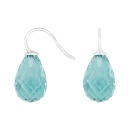 Rhod. S. Ohrring Quarz-Glas Facettiert Farbe47