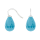 Rhod. S. Ohrring Quarz-Glas Facettiert Farbe48