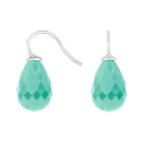 Rhod. S. Ohrring Quarz-Glas Facettiert Farbe49