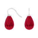Rhod. S. Ohrring Quarz-Glas Facettiert Farbe50