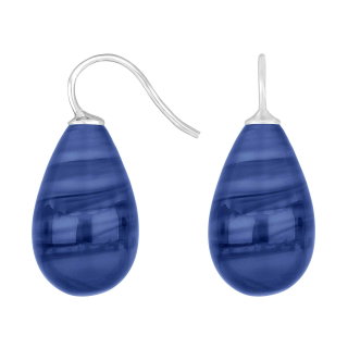 Rhod. S. Ohrring Böhmisches Quarz-Glas Farbe45