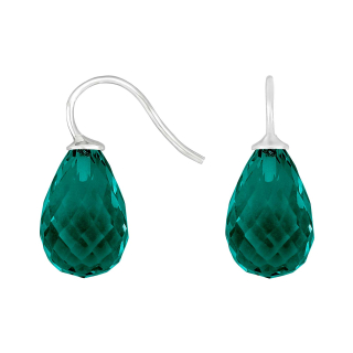 Rhod. S. Ohrring Quarz-Glas Facettiert Farbe53