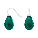 Rhod. S. Ohrring Quarz-Glas Facettiert Farbe53