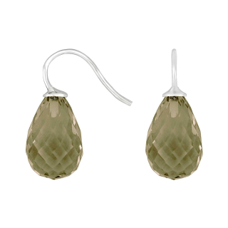 Rhod. S. Ohrring Quarz-Glas Facettiert Farbe61
