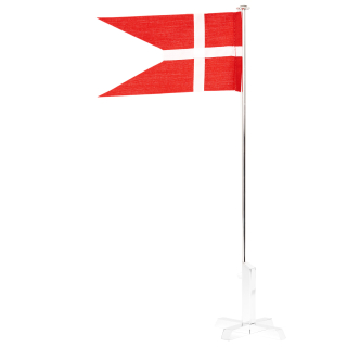 Flaggenmast versilbert Kreuzfuẞ 35 cm