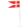 Flaggenmast versilbert Kreuzfuẞ 35 cm