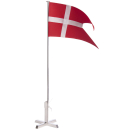 Flaggenmast versilbert Kreuzfuẞ 40 cm