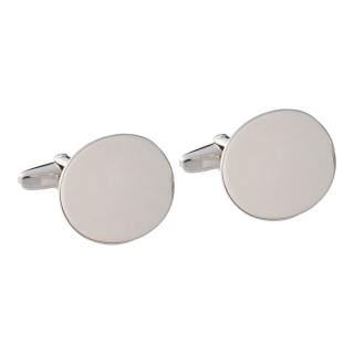 Silber Manschettenknöpfe oval poliert