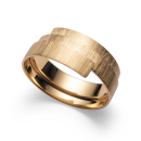 750/- Ring matt./Gebüstet