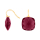 Verg. S. Ohrring Quarz-Glas Facettiert Farbe30