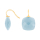 Verg. S. Ohrring Quarz-Glas Facettiert Farbe35