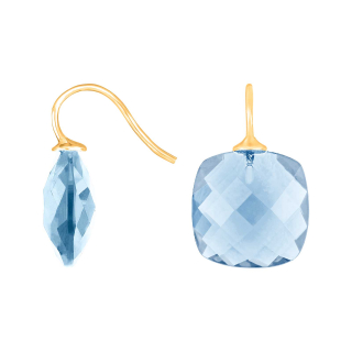 Verg. S. Ohrring Quarz-Glas Facettiert Farbe36