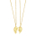 8kt. Gold Freundschaftskette Hertz 15mm m/2 Ketten